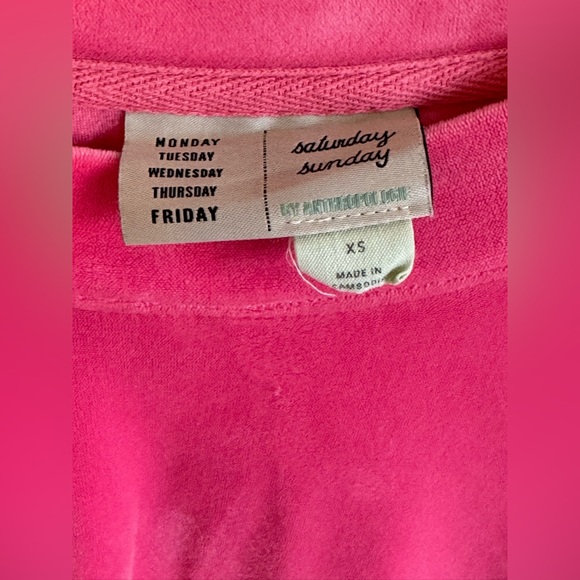 Anthropologie Pink Velvet Sweat Shirt - Picture 4 of 4